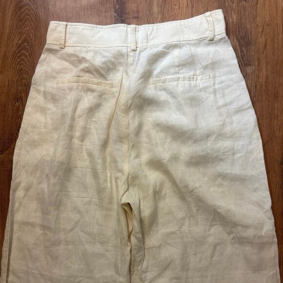 Everlane The Linen Way High Drape Pant In Bone Size 8 - Picture 8 of 8